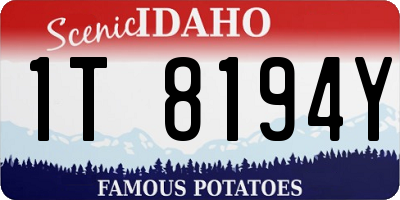 ID license plate 1T8194Y
