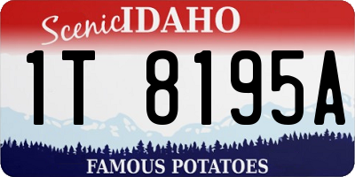 ID license plate 1T8195A