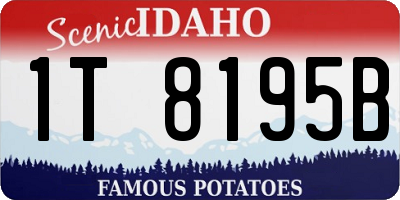 ID license plate 1T8195B