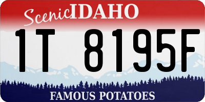 ID license plate 1T8195F
