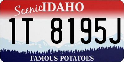 ID license plate 1T8195J