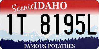 ID license plate 1T8195L