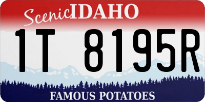 ID license plate 1T8195R