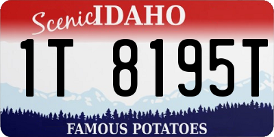 ID license plate 1T8195T