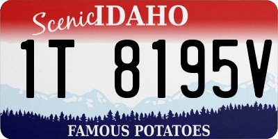 ID license plate 1T8195V
