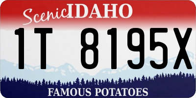 ID license plate 1T8195X