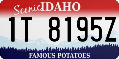 ID license plate 1T8195Z