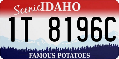ID license plate 1T8196C
