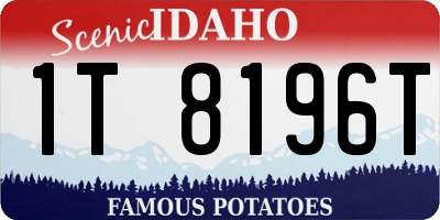 ID license plate 1T8196T