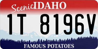 ID license plate 1T8196V