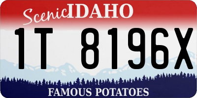 ID license plate 1T8196X