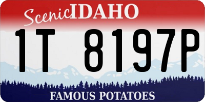 ID license plate 1T8197P