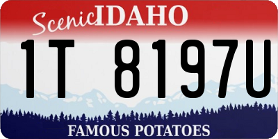 ID license plate 1T8197U