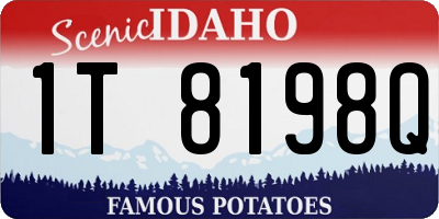 ID license plate 1T8198Q
