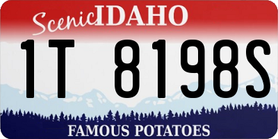 ID license plate 1T8198S