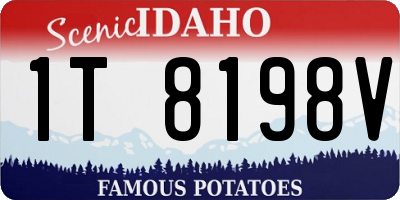 ID license plate 1T8198V