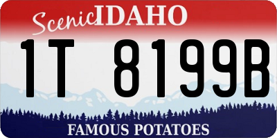 ID license plate 1T8199B