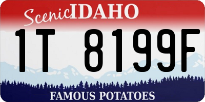 ID license plate 1T8199F