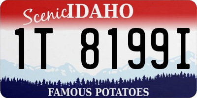 ID license plate 1T8199I