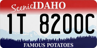 ID license plate 1T8200C