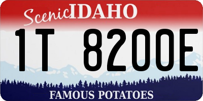 ID license plate 1T8200E