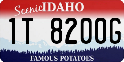 ID license plate 1T8200G