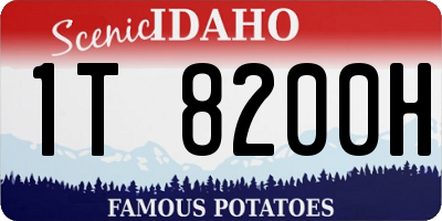 ID license plate 1T8200H