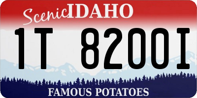 ID license plate 1T8200I