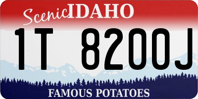 ID license plate 1T8200J