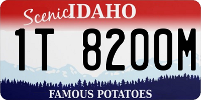 ID license plate 1T8200M