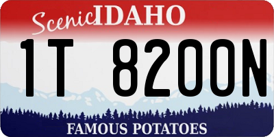 ID license plate 1T8200N