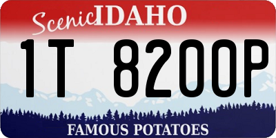 ID license plate 1T8200P