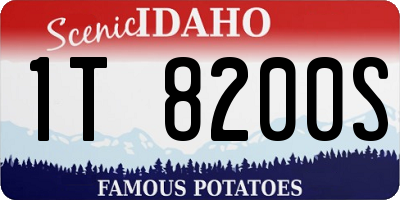 ID license plate 1T8200S