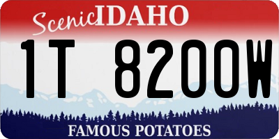 ID license plate 1T8200W