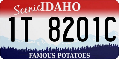 ID license plate 1T8201C
