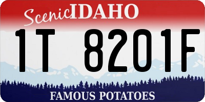 ID license plate 1T8201F