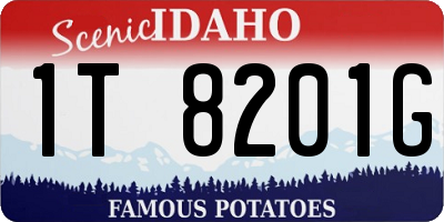 ID license plate 1T8201G
