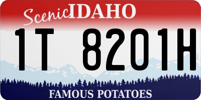 ID license plate 1T8201H