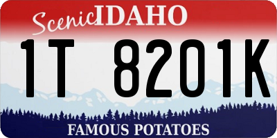 ID license plate 1T8201K