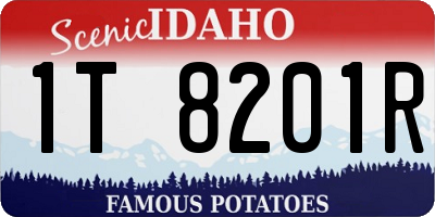 ID license plate 1T8201R