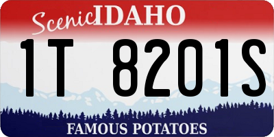 ID license plate 1T8201S