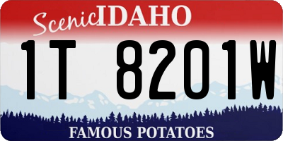 ID license plate 1T8201W
