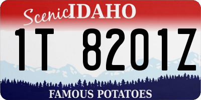 ID license plate 1T8201Z