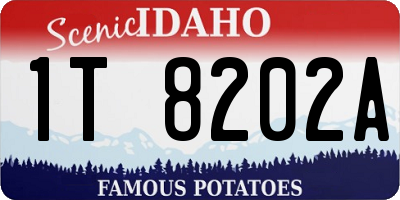 ID license plate 1T8202A