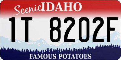 ID license plate 1T8202F