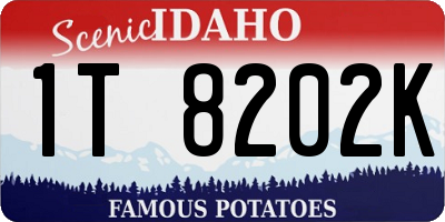 ID license plate 1T8202K
