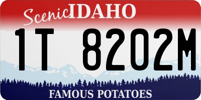ID license plate 1T8202M