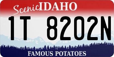 ID license plate 1T8202N