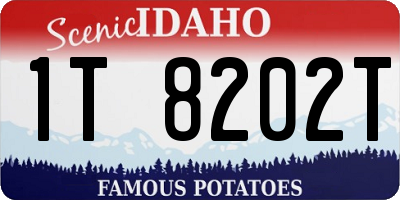 ID license plate 1T8202T