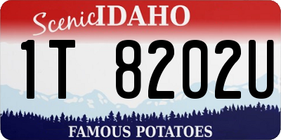 ID license plate 1T8202U